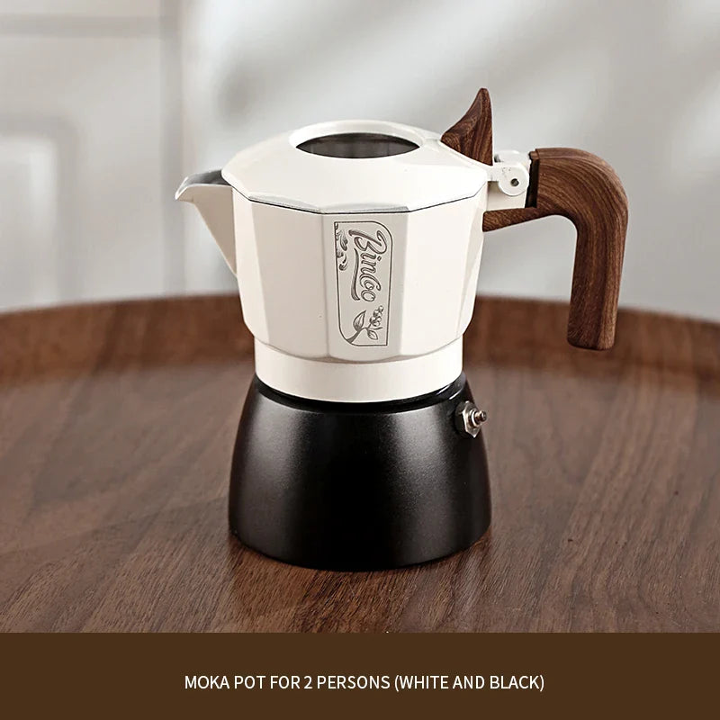 Double-valve Italian Moka Pot Aluminum Coffee