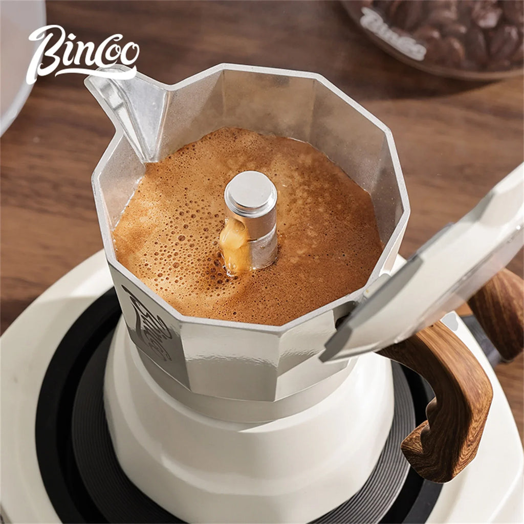 Dual Valve Moka Pot Set with Heater, Home Espresso Maker