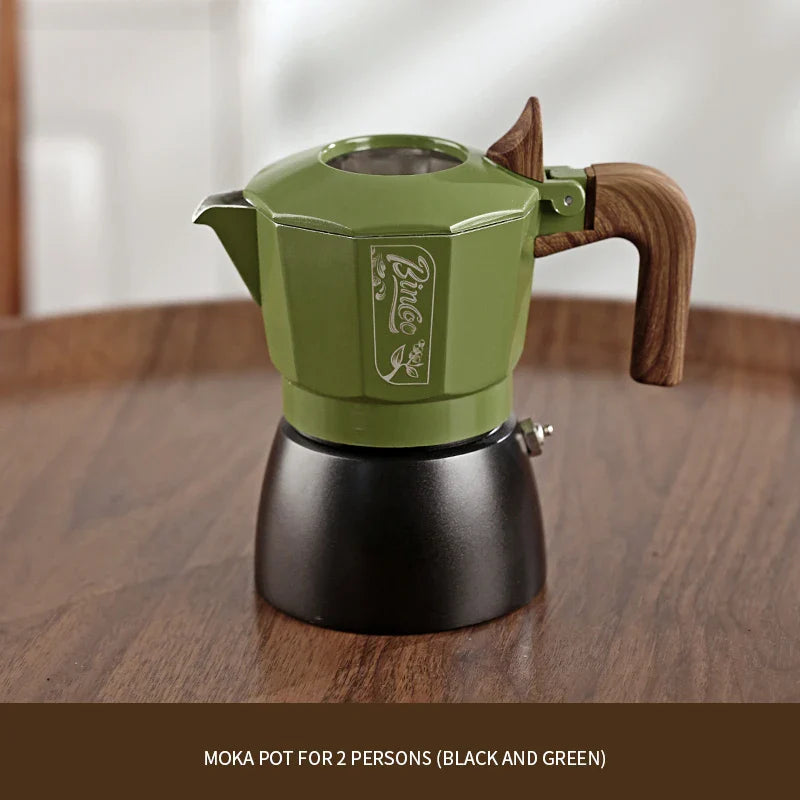 Double-valve Italian Moka Pot Aluminum Coffee